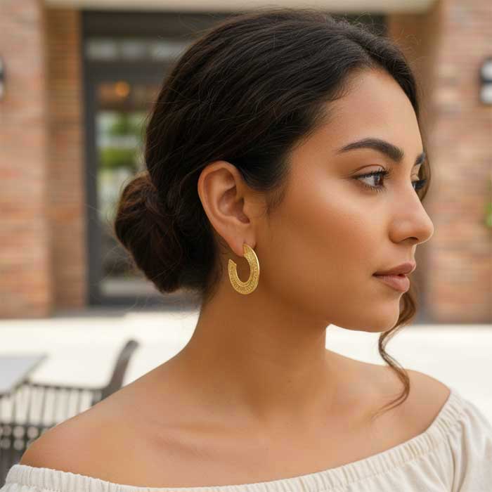 Aros planos plata ley
Pendientes étnicos ligeros
Grabados étnicos plata
Aros tribales modernos
Pendientes planos hipoalergénicos
Aros de moda ligeros
Joyería étnica contemporánea
Pendientes originales mujer