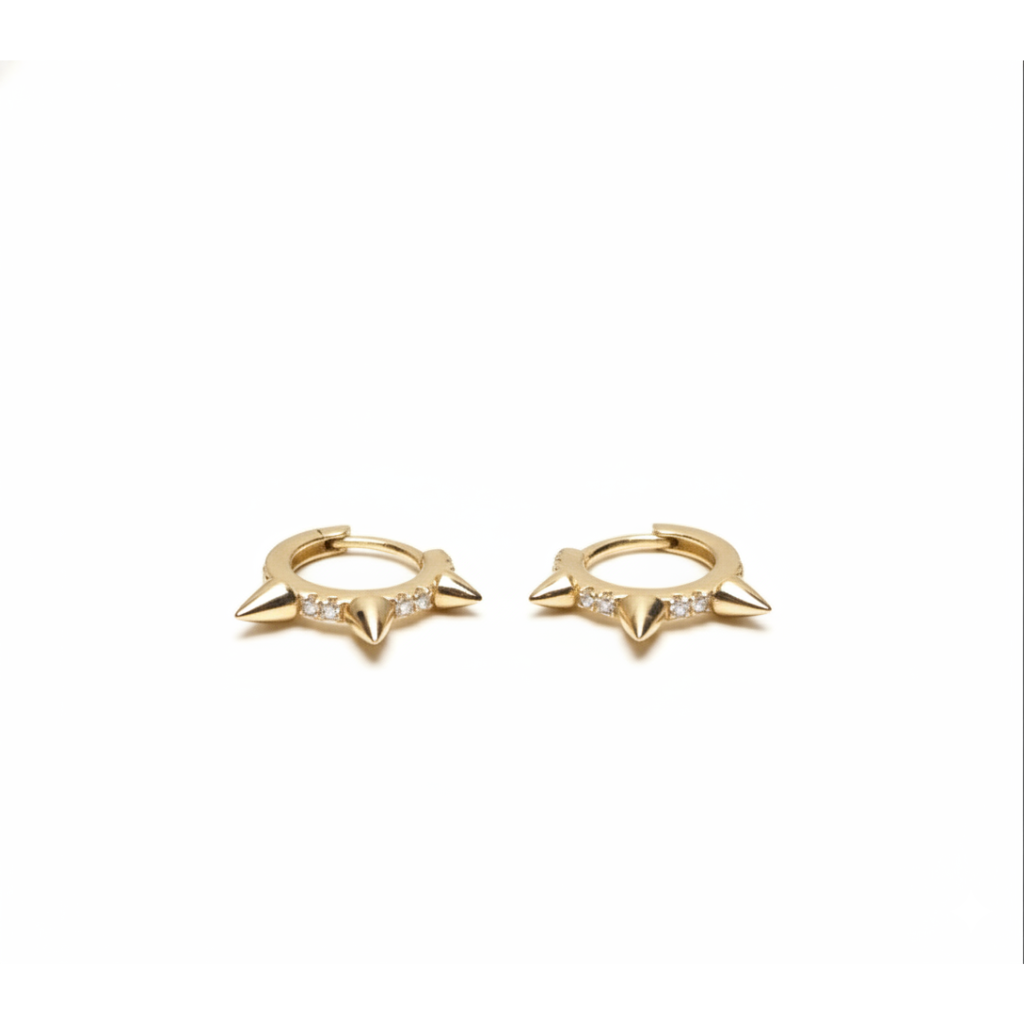 AROS MINI QUEEN PLATA DE LEY CON BAÑO DE ORO