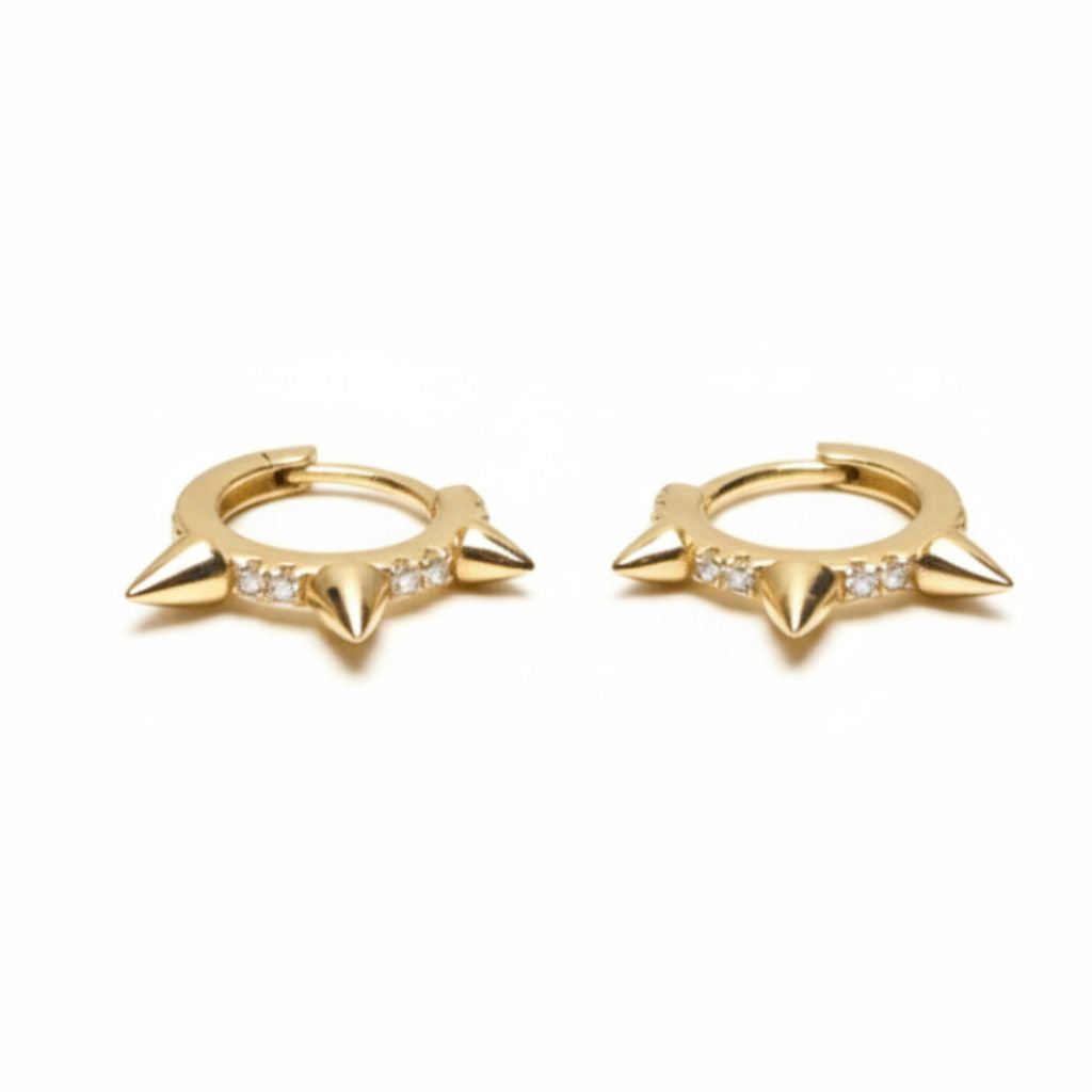 AROS MINI QUEEN PLATA DE LEY CON BAÑO DE ORO