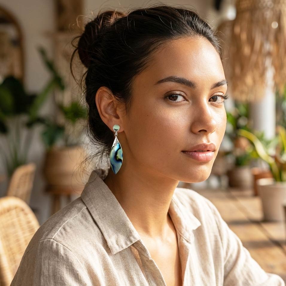 PENDIENTES CONCHA DE ABALÓN